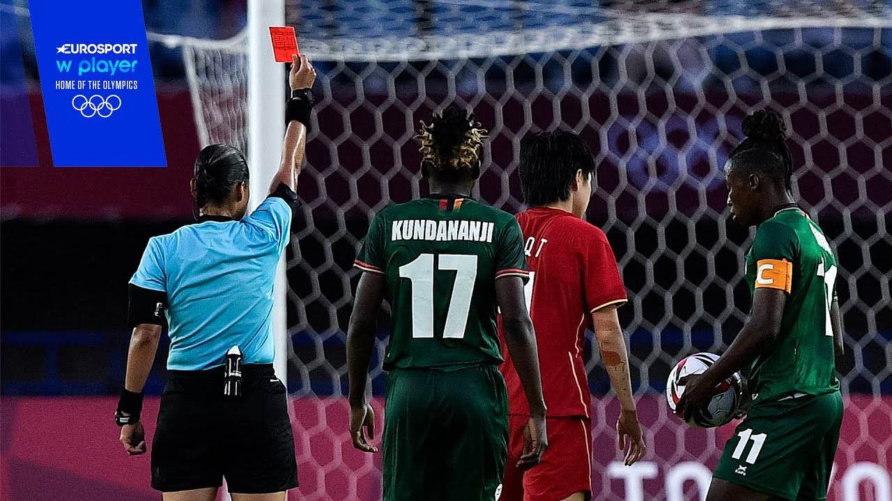 Kolejny SZALONY MECZ | ZAMBIA - Chiny | 8 goli i czerwona kartka | Piłka nożna kobiet #Tokyo2020