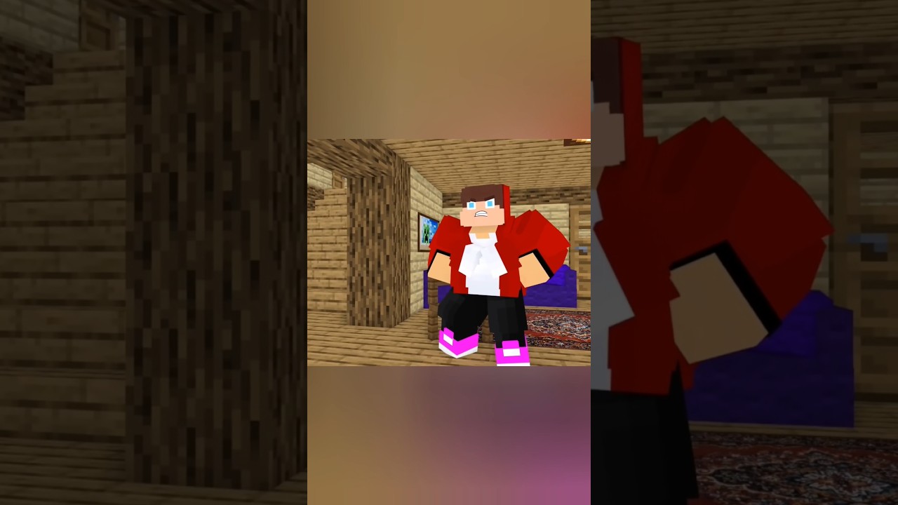 JJ has a very fat body, which no one has seen before.. #minecraft #animation #jj #mikey #gaming