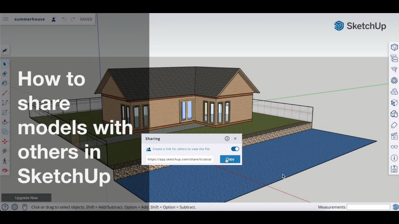 Как поделиться моделями с другими в SketchUp free