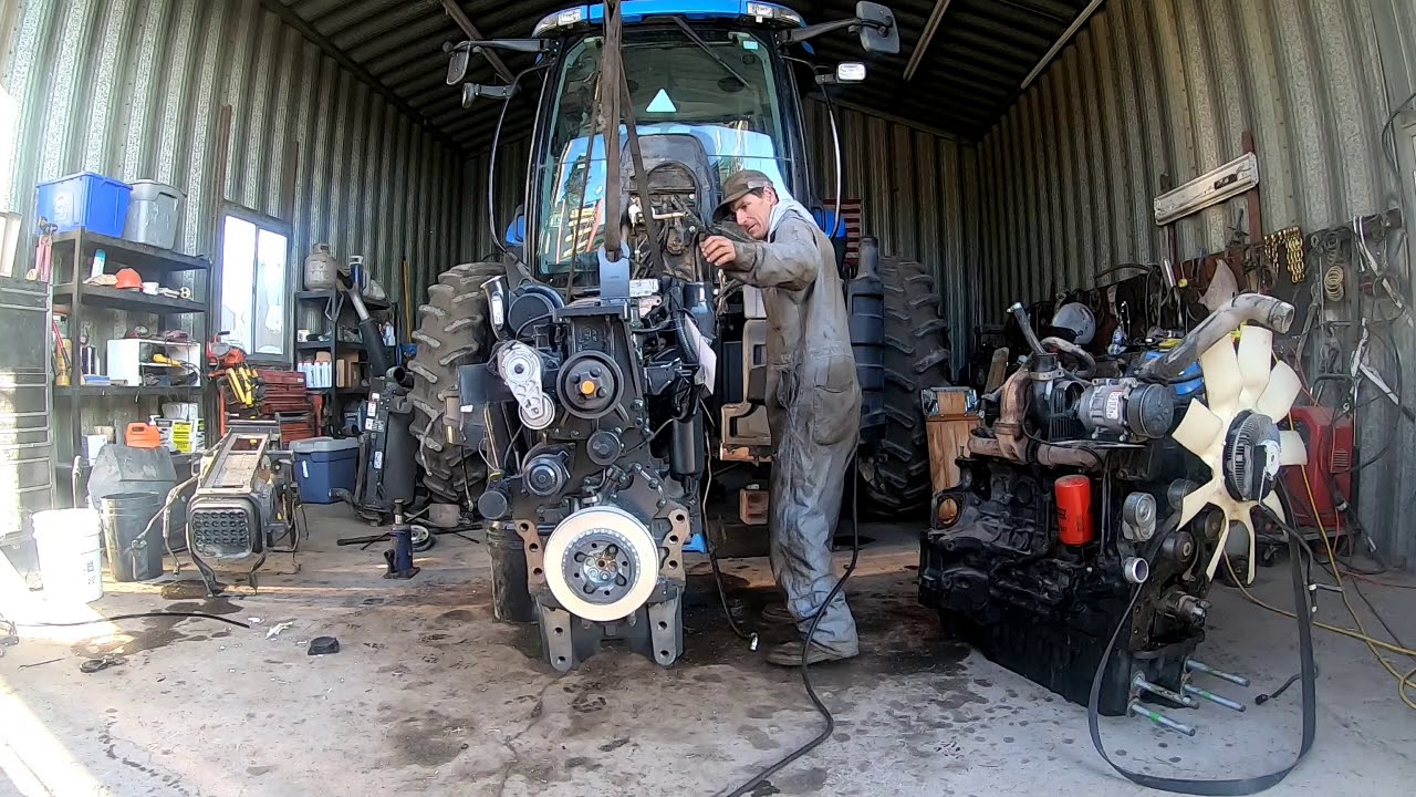 New Holland T7040 engine swap Part1