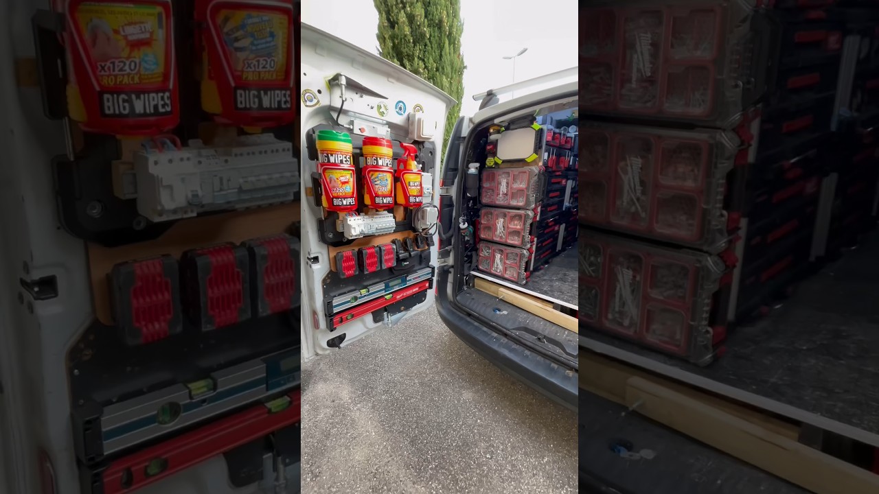 ⚡️Petit tour du camion ⚡️ #electrician #electriciantools #van #camion