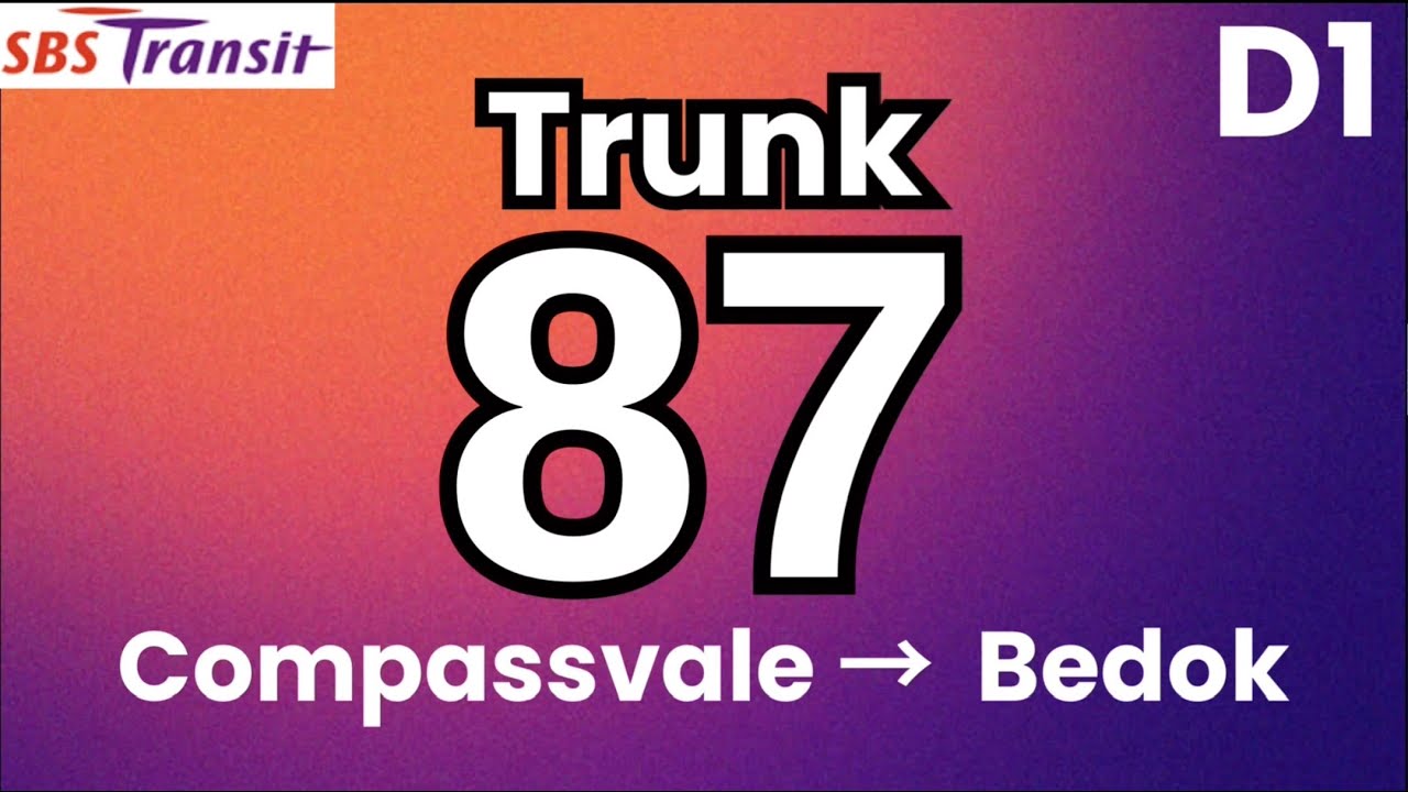 SBS Transit Trunk Bus Service 87 (Direction 1) | Hyperlapse & Route Visual