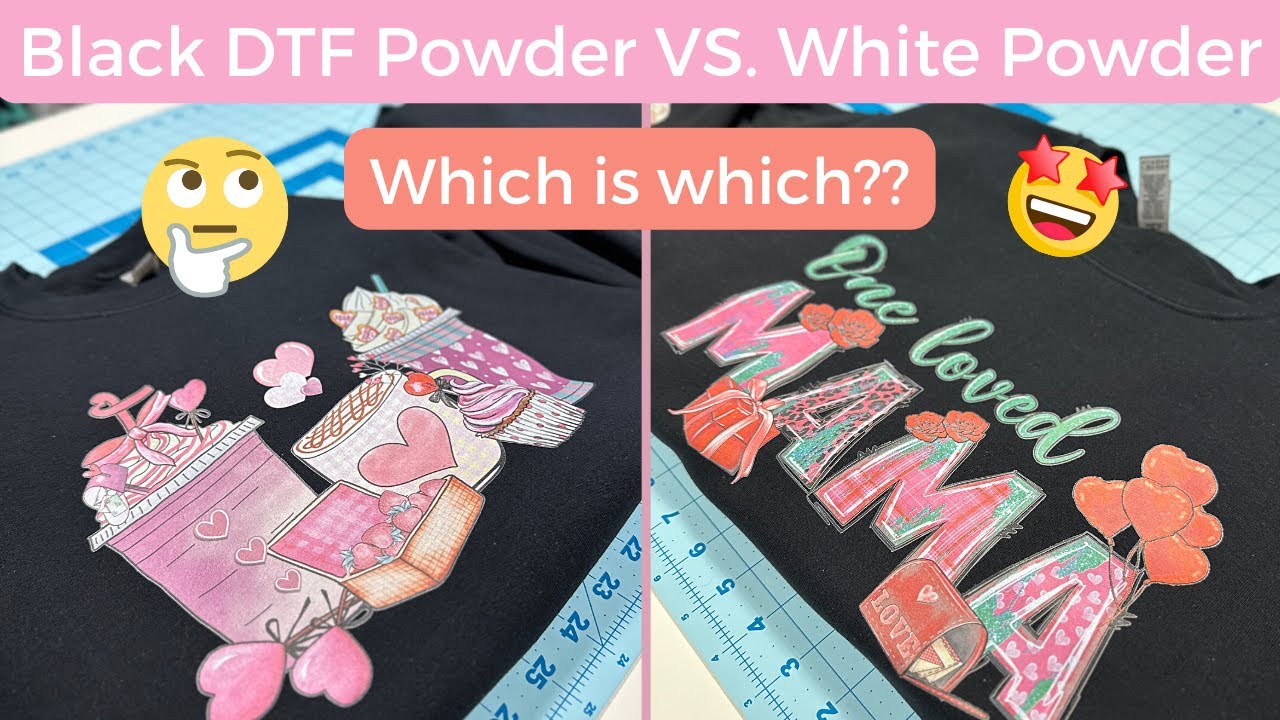 BLACK DTF POWDER VS WHITE DTF POWDER | How to use Black and White DTF Powder | Yamation