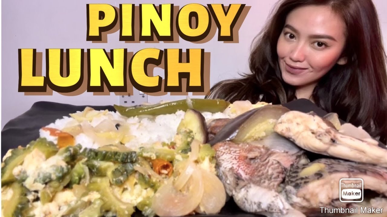 PINOY LUNCH MUKBANG || PAKSIW NA TILAPIA + GINISANG AMPALAYA