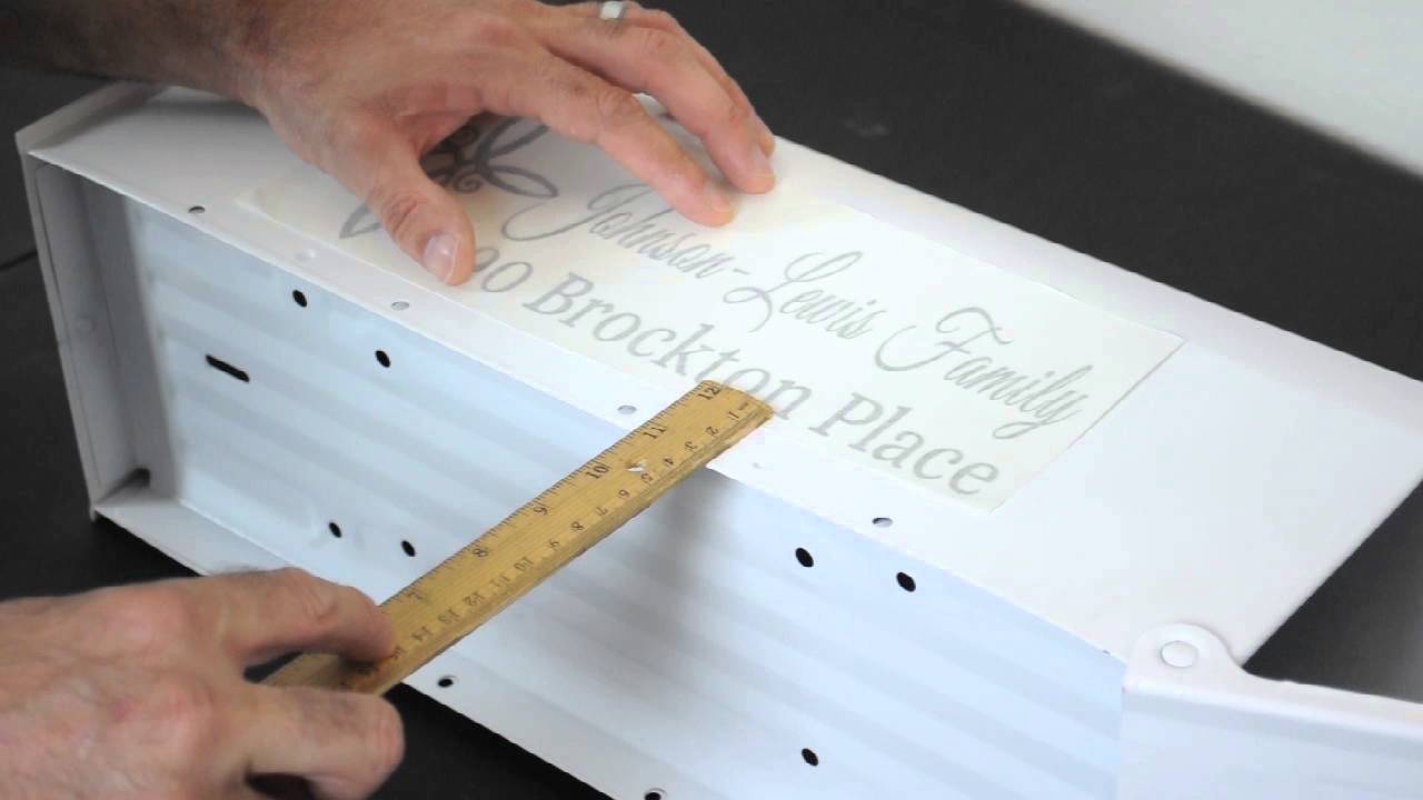 Personalized vinyl mailbox decal application tutorial