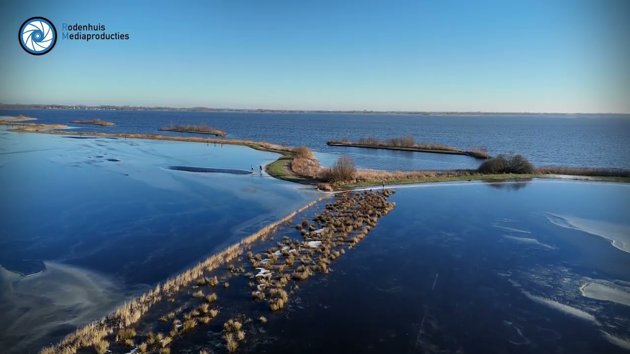 IJzige dronebeelden Sneek (de Potten en de Brekken) (4K)