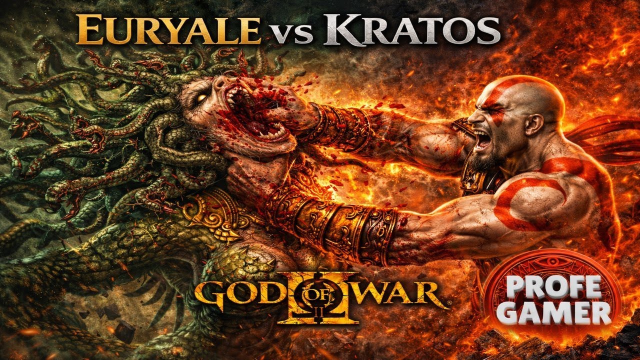 EURYALE VS KRATOS/ GOD OF WAR 2/ BATALLA EPICA