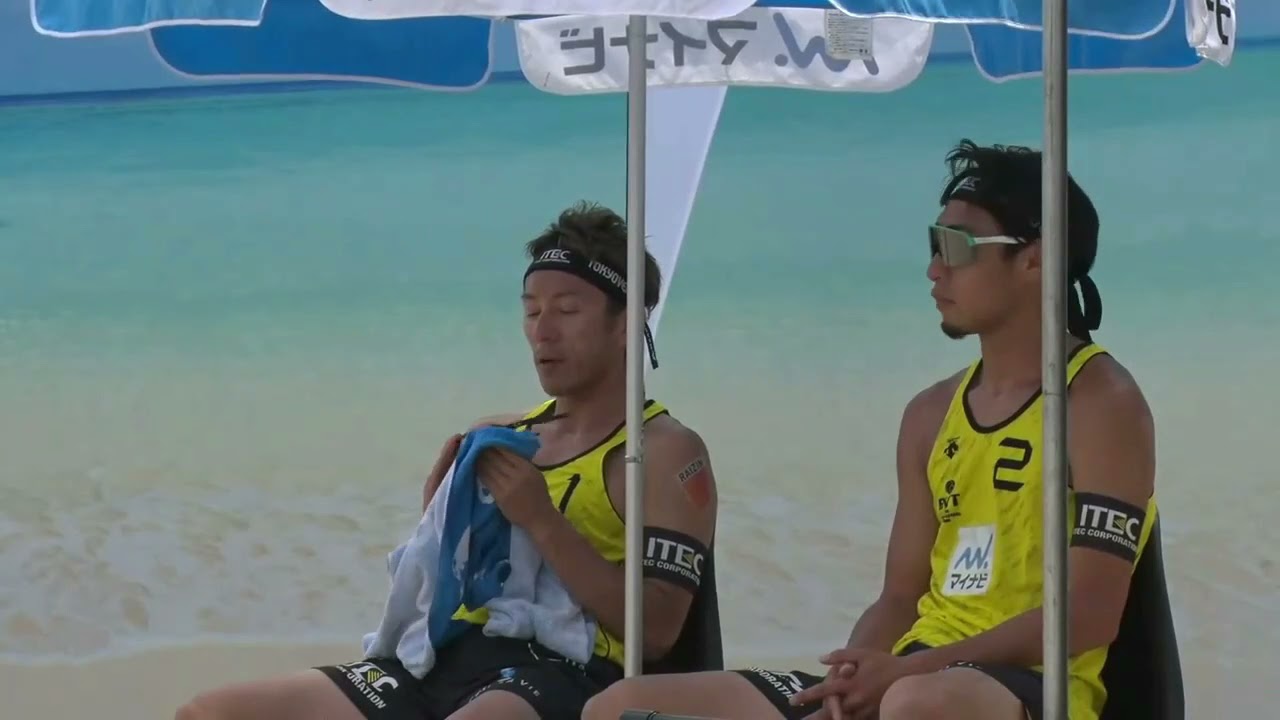 マイナビジャパンビーチバレーボールツアー2021第1戦 立川立飛大会【男子1回戦】永井雄太/マルキナシムvs西村晃一/柴田大助　ビーチバレーボール