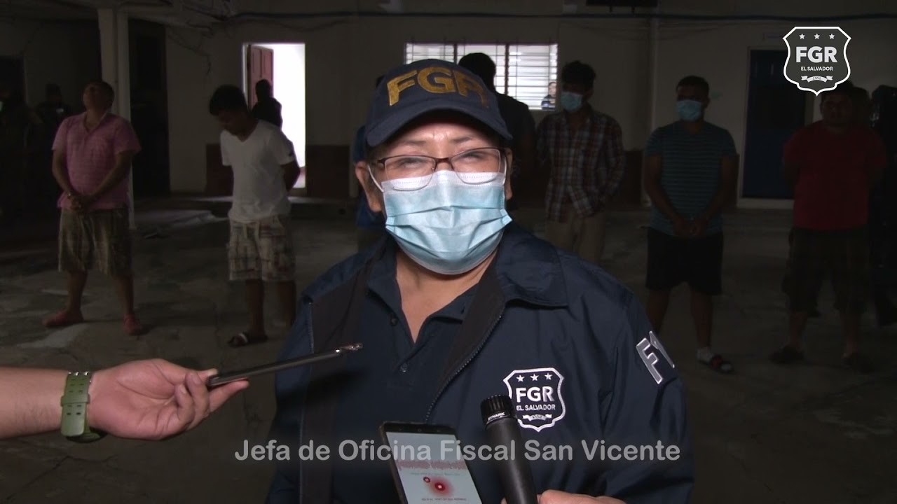 Oficina fiscal de San Vicente en conjunto con la PNC ejecutó operativo  contra 66 sujetos de la MS