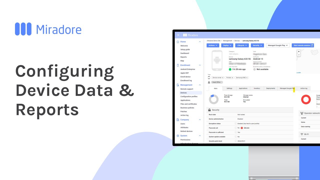 Configuring Device Data & Reports | Miradore How-to Tutorials