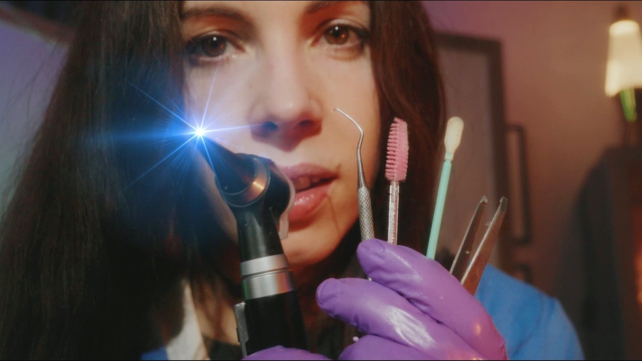 ASMR Relaxing Hearing Test & Ear Cleaning For Sleep