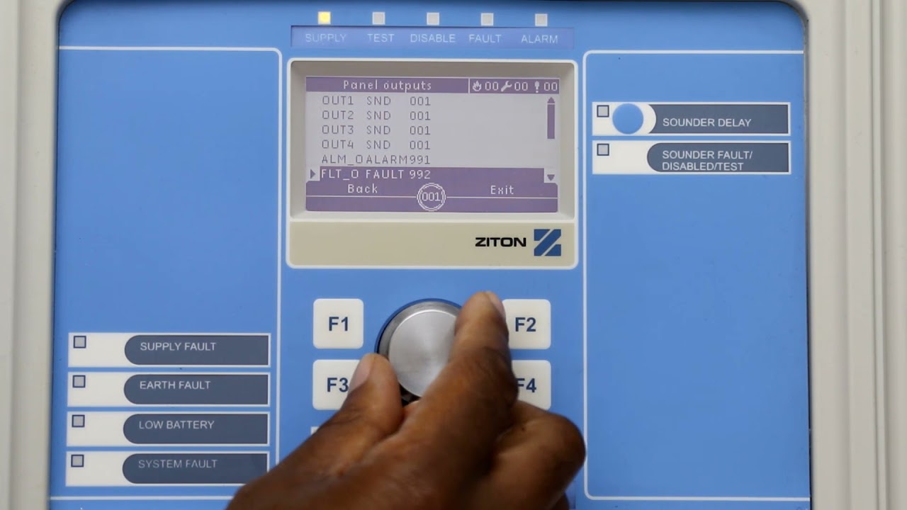 How to test outputs on a ZP2 Control Panel