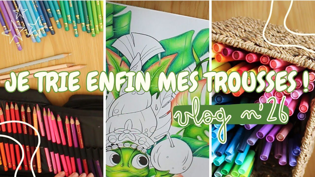 VLOG #26 - Je trie mes trousses et test feutres acryliques !