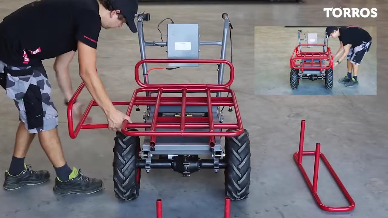 Torros EP300P Elektrische platformwagen 300kg met PP bak