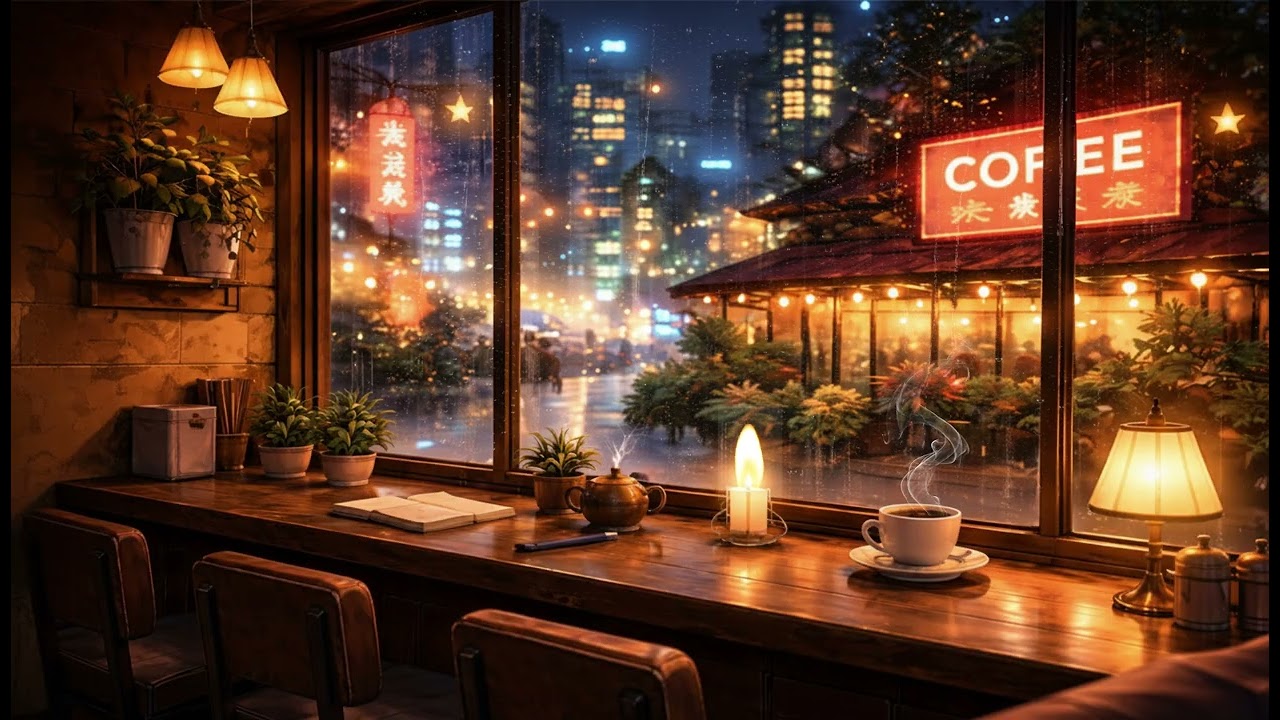 Alone in Tokyo Rainy Café ☕ Midnight Lofi for Sleep, Study & Relax