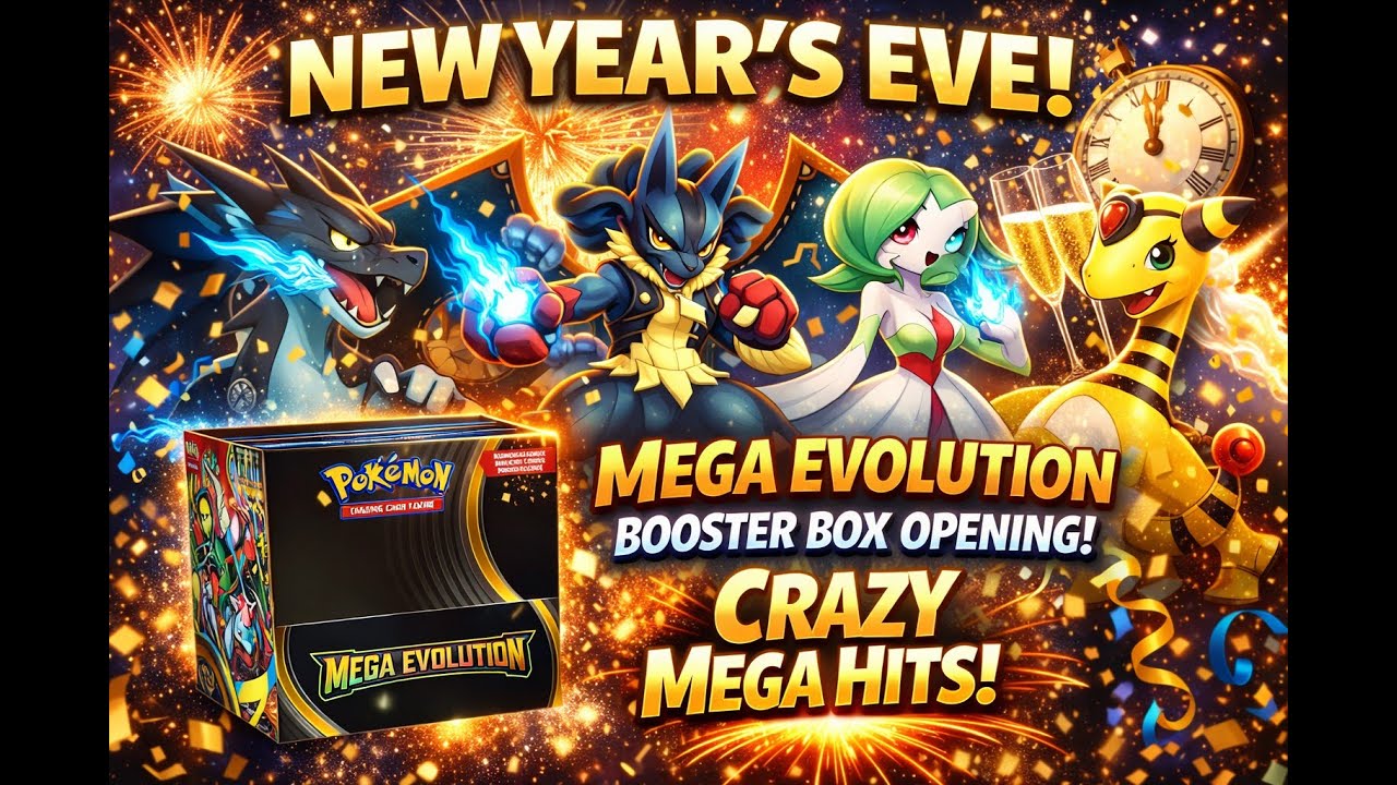 🎆 NEW YEAR’S EVE MEGA EVOLUTION BOOSTER BOX OPENING! 🔥 CRAZY MEGA HITS TO END THE YEAR!