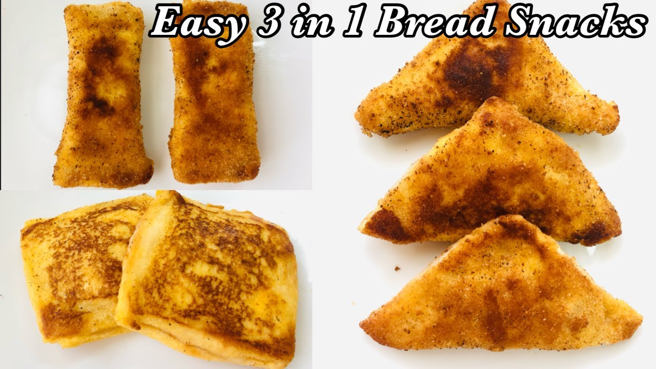 ഒരു മസാല മതി 👌🏻3 Easy Bread Snacks | Evening snacks recipe in malayalam