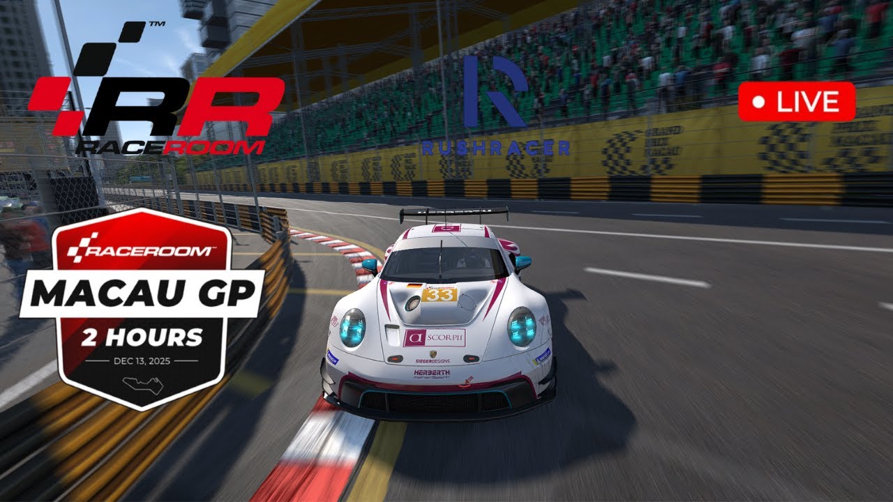Sobotní stream z RaceRoomu 2h Macau + ESR FWD ST@Estoril