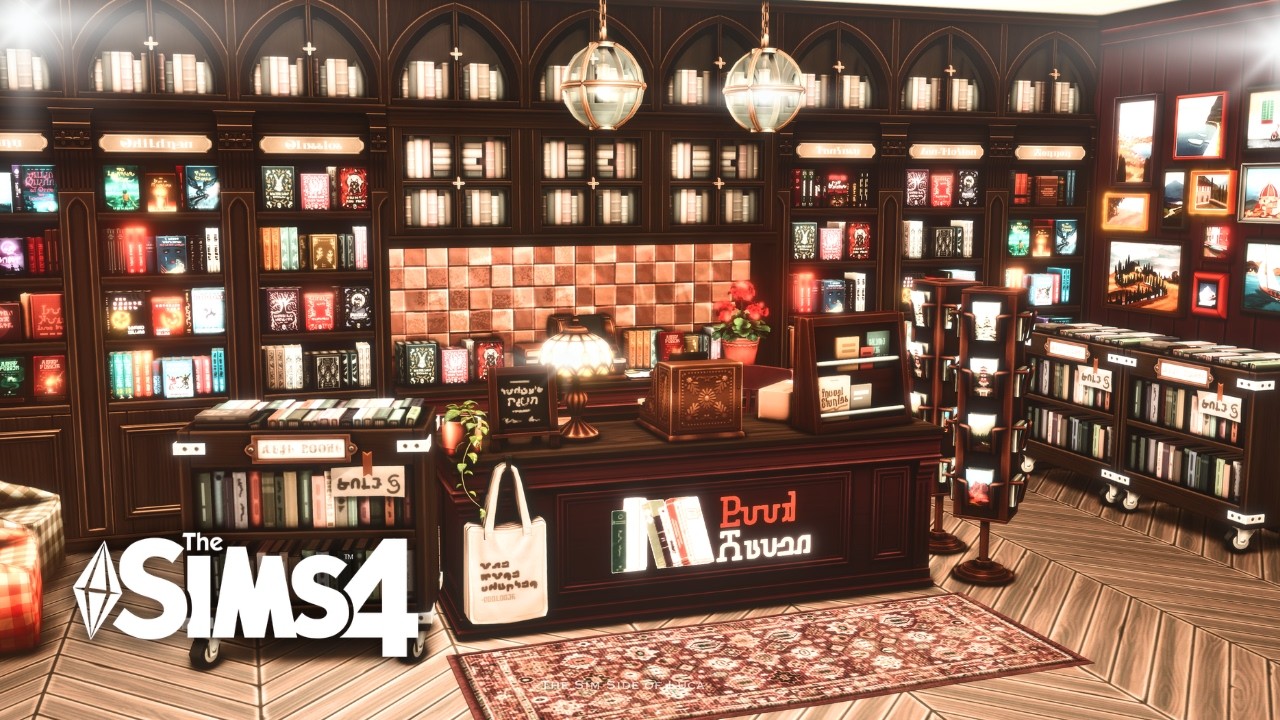 I built the COZIEST BOOKSHOP in the sims! 📚✨ [Esther's Bookshop & Bakery]  || The Sims 4 Speed Build