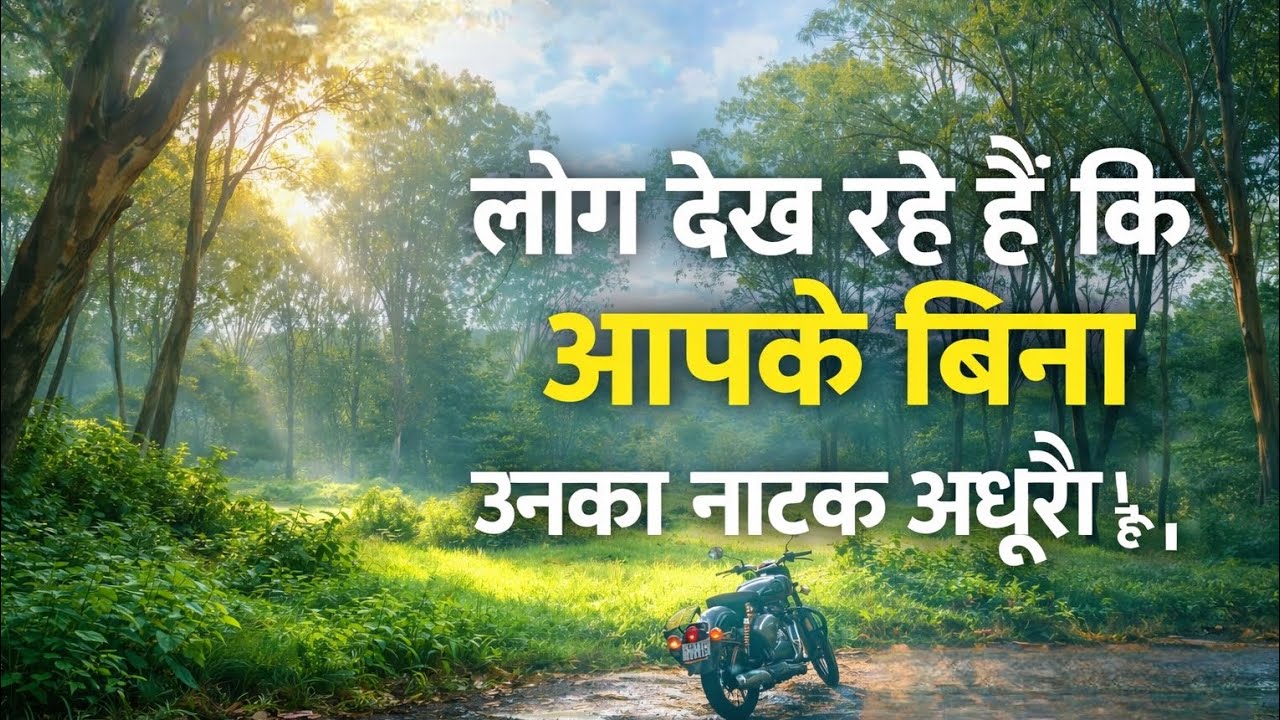 लोग देख रहे हैं कि आपके बिना उनका नाटक अधूरा है।
