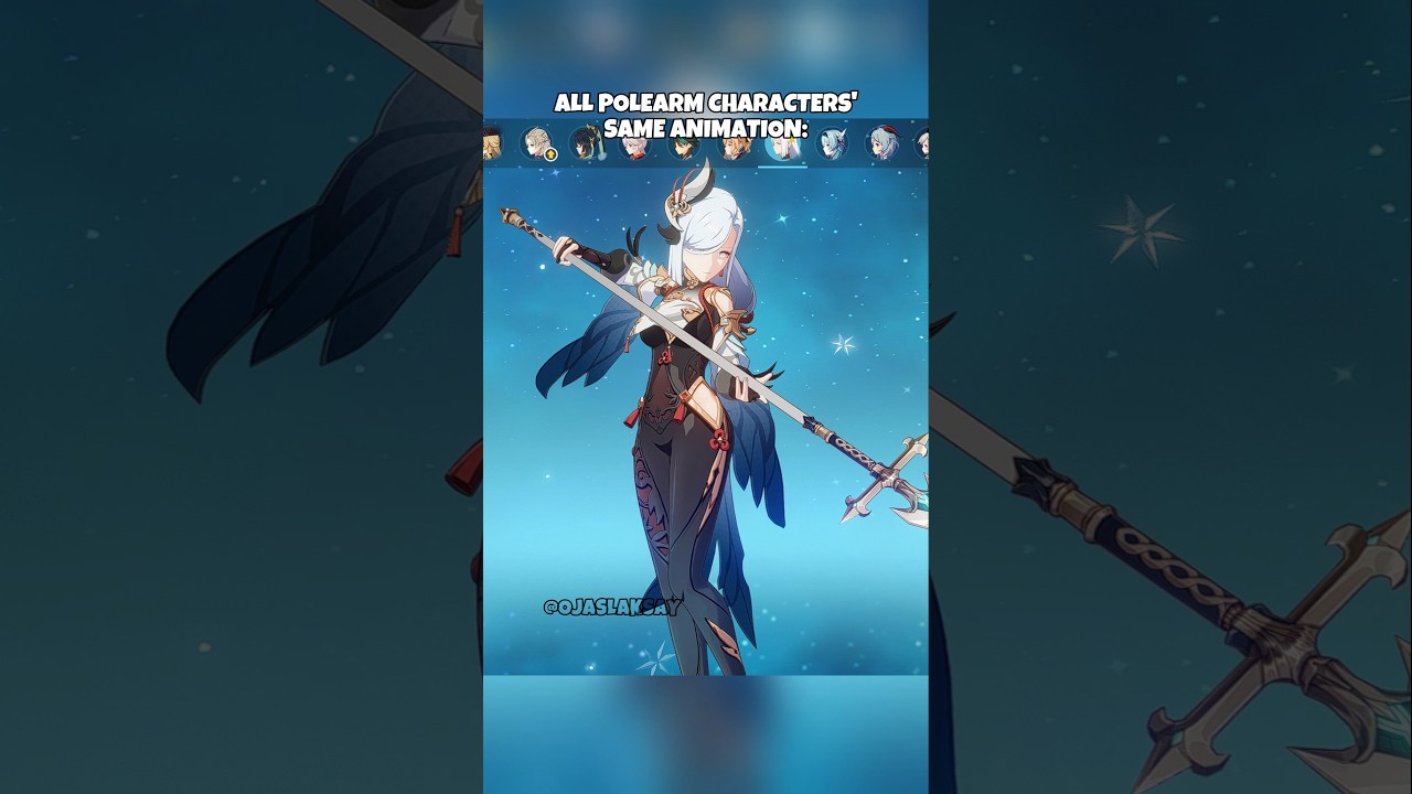 every polearm characters same animation #genshinimpact #genshin #shorts