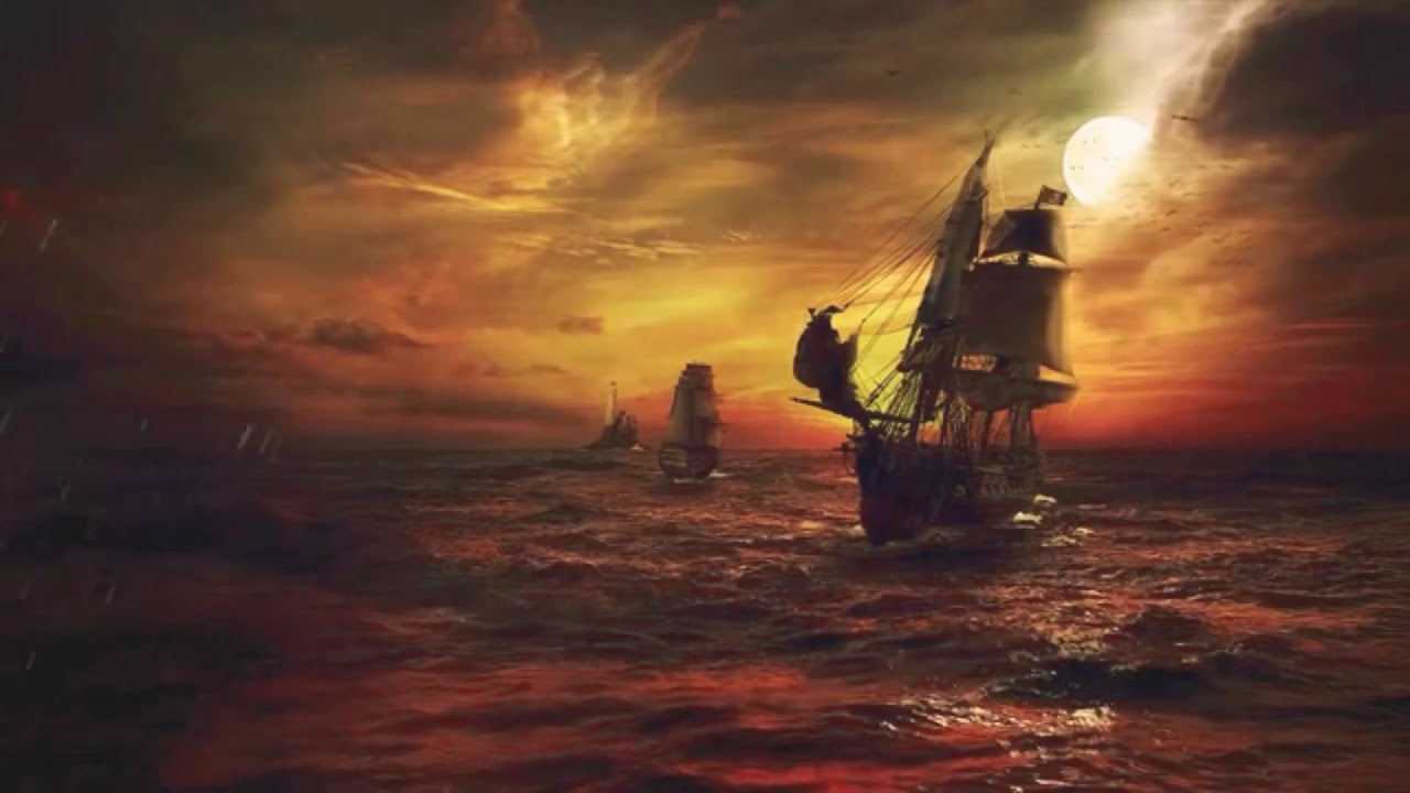 Ship in storm