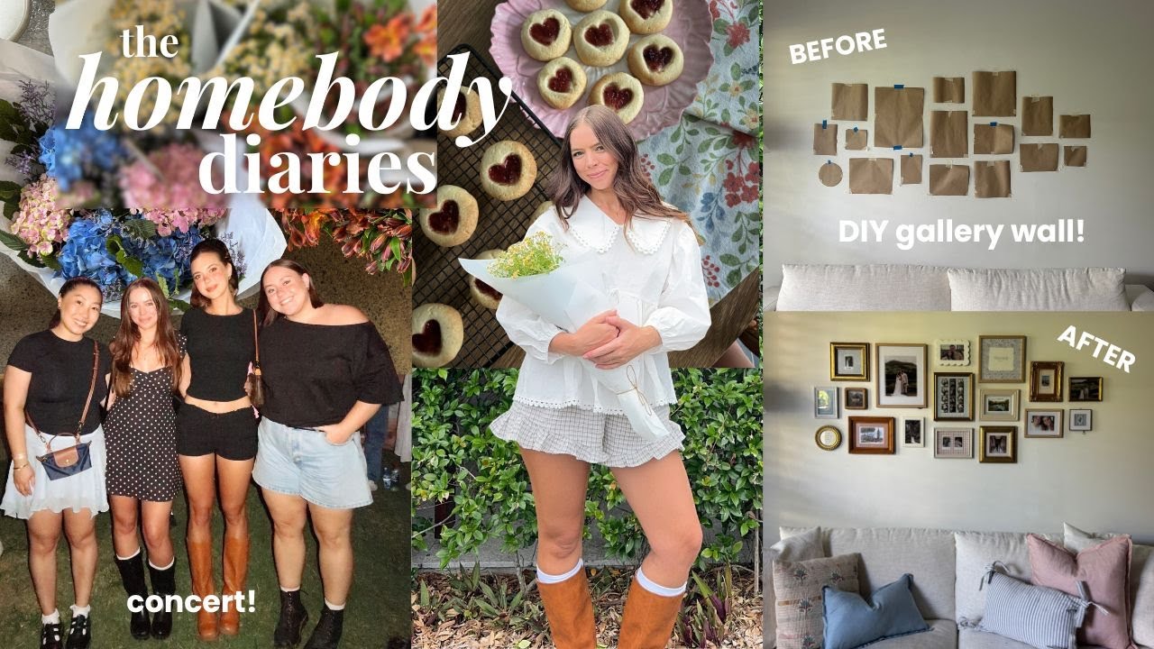 homebody diaries 💌 DIY gallery wall, concerts, baking, hauls + chats