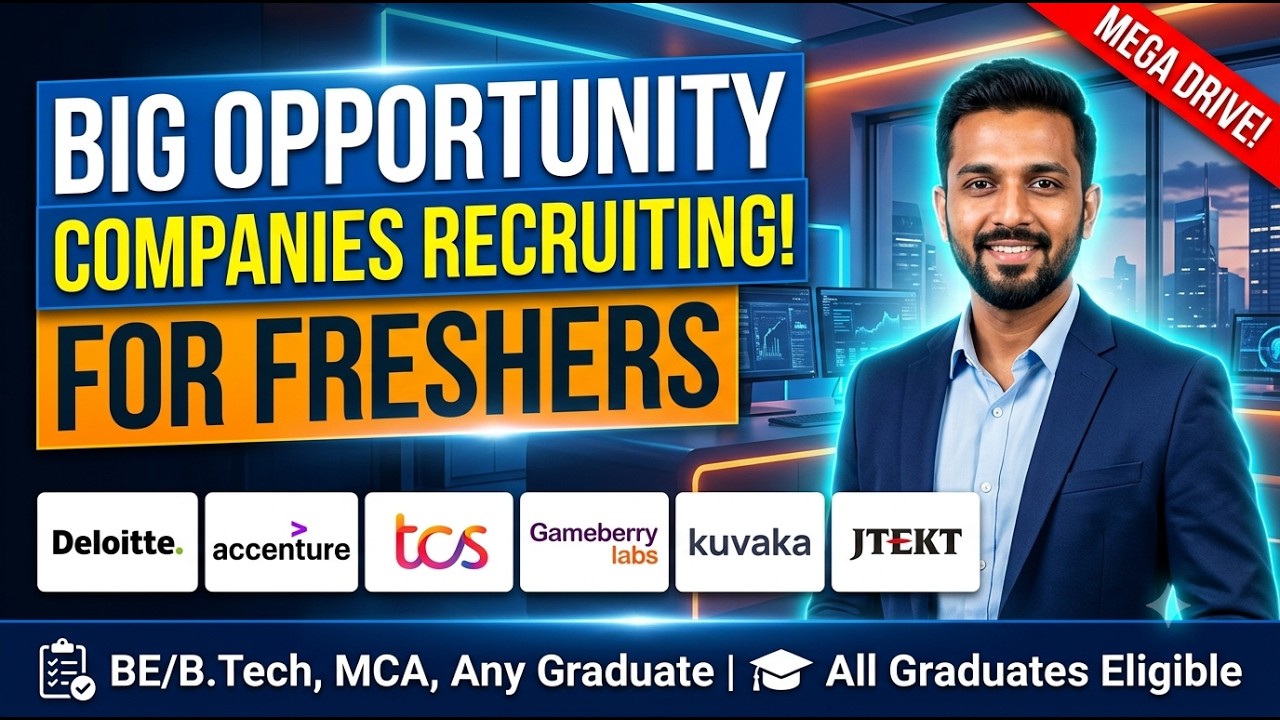 🔥Accenture Custom Software Engineer, TCS, Deloitte Off Campus Drives | 2021-2027 | For All Freshers