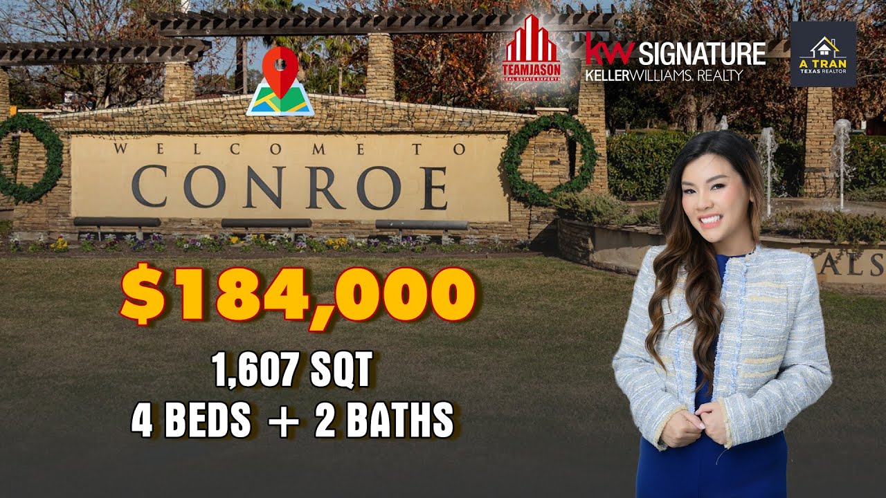 🏡Nhà 4 beds 2 baths tại Conroe Meadow Park 1607 SQT - $184k💥 [AT03]