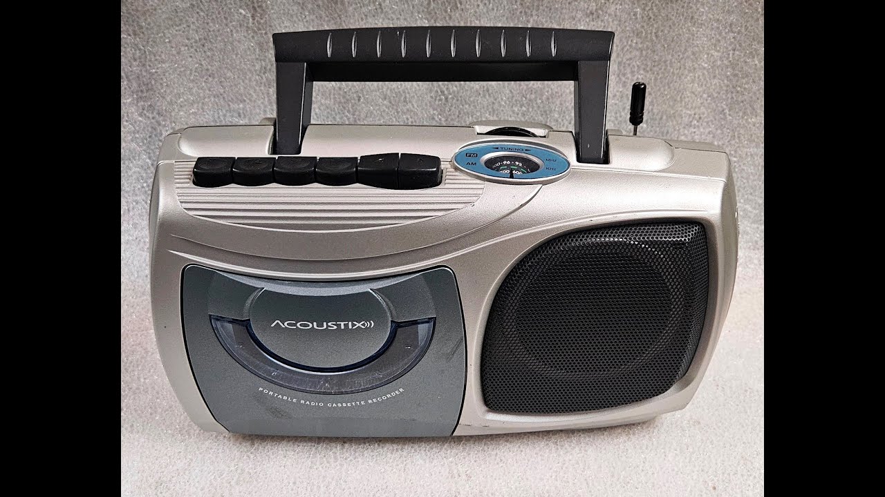 ACOUSTIX 9100 Portable battery and power Stereo Cassette Player Recorder