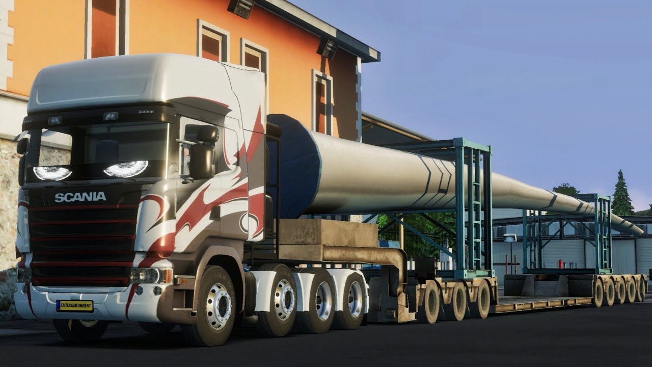 Scania 410 Haul huge cargo Scenic driving - Truckers of Europe 3 realistic gameplay
