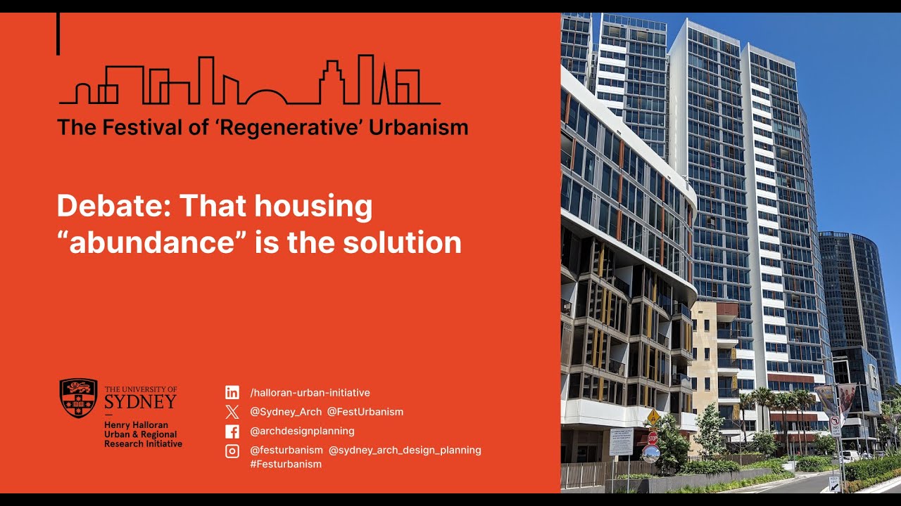 Debate: That housing “abundance” is the solution