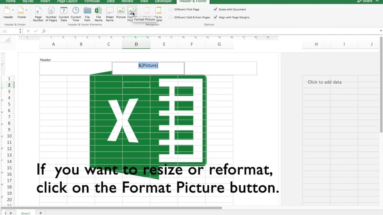 Excel for Mac - How to create a Header & Footer (Office Insiders)