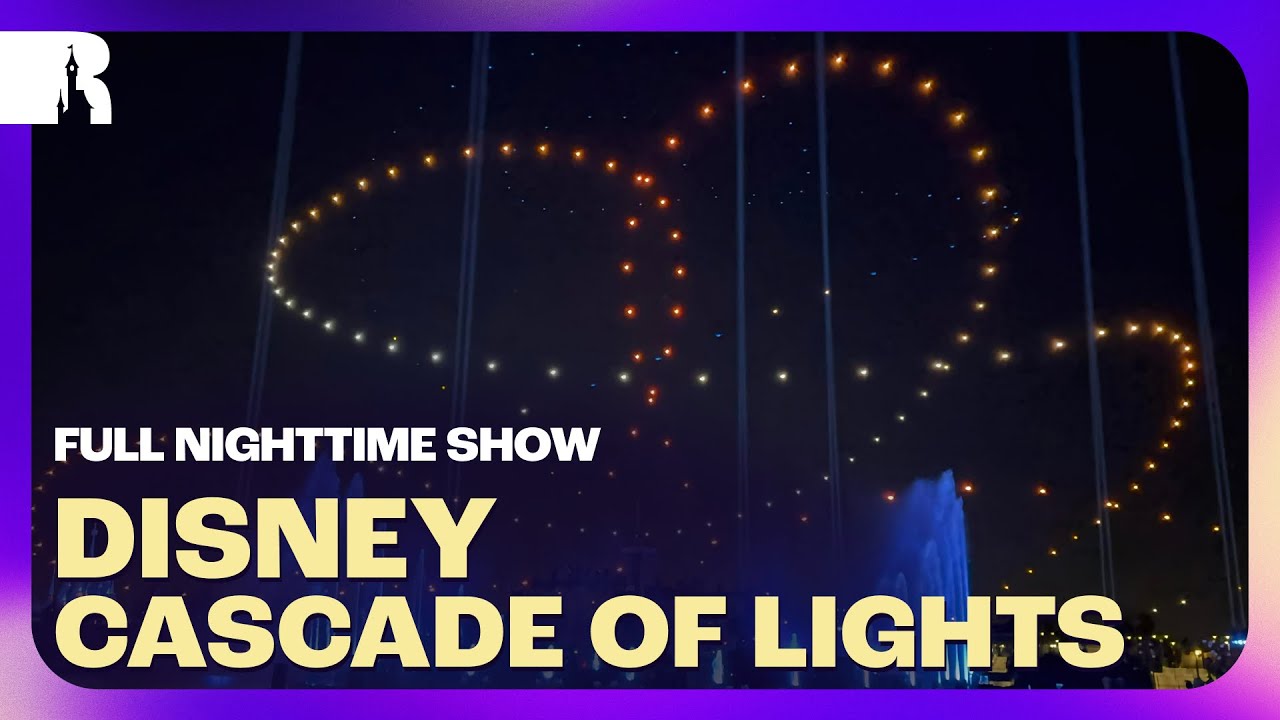 DISNEY CASCADE OF LIGHTS - New Show - Disney Adventure World