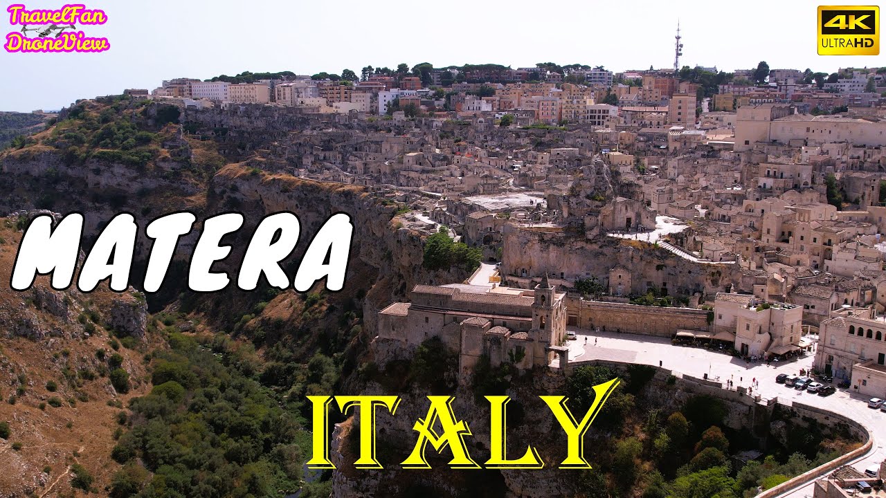 MATERA ⚫ ITALY ⚫ by drone【4K】Subtitles in multiple languages by 