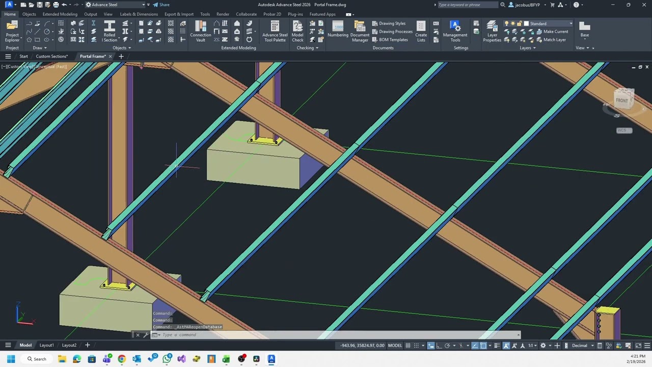 Flat Pattern Drawings from Custom Sections in Advance Steel