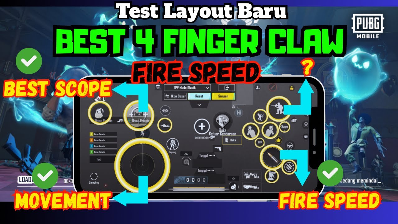 SETTING KOTROL LAYOUT 4 JARI TERBAIK 2025 PUBG MOBILE | BEST 4 FINGER + GYROSCOPE PUBG MOBILE 4.0