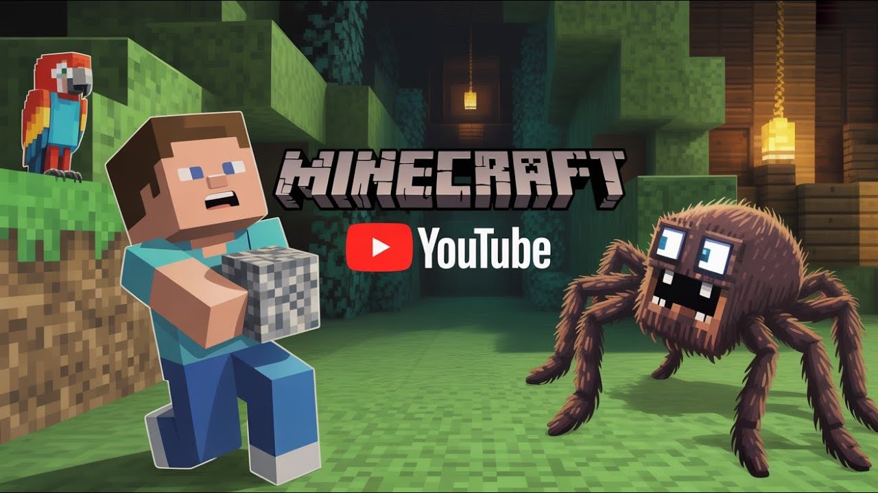 Spider in my Secret Base | MINECRAFT 😱