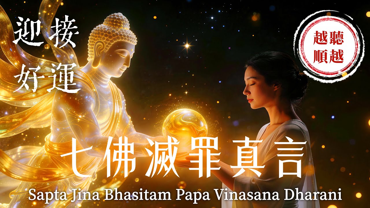 《七佛滅罪真言》深度療癒 3小時｜心想事成好運翻倍，迅速清除煩惱與阻礙｜助您願望圓滿、消除業障、終結厄運、轉運人生｜Sapta Jina Bhasitam Papa Vinasana Dharani