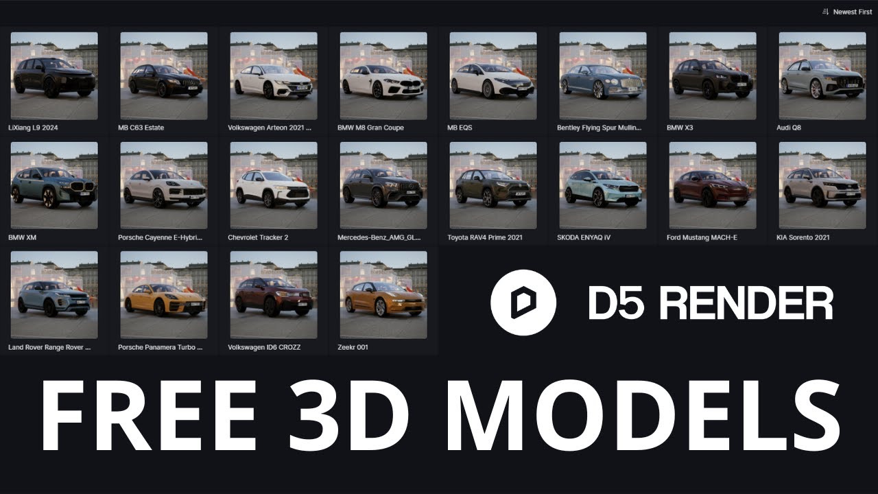 Free Car 3D Models for D5 Render | Бесплатные модели для d5 render | D5 Render