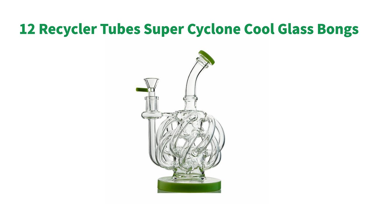 12 Recycler Tubes Super Cyclone Cool Glass Bongs / BongsWholesaler Product Review