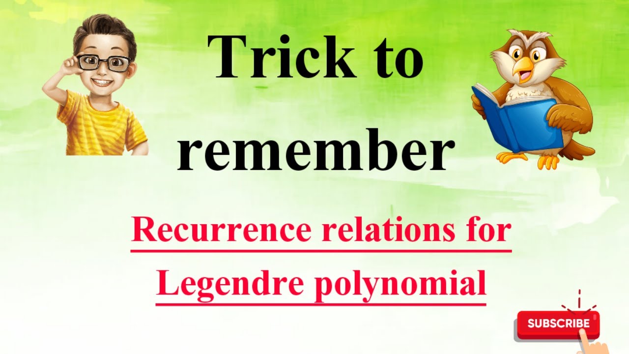 || Short trick || Recurrence Relation for Legendre Polynomials | Special Function | BHU