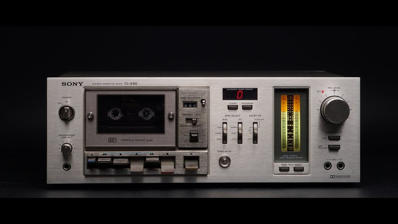 Sony TC-K60 cassettedeck with LCD VU-meters of TC-K8B / TC-K88B