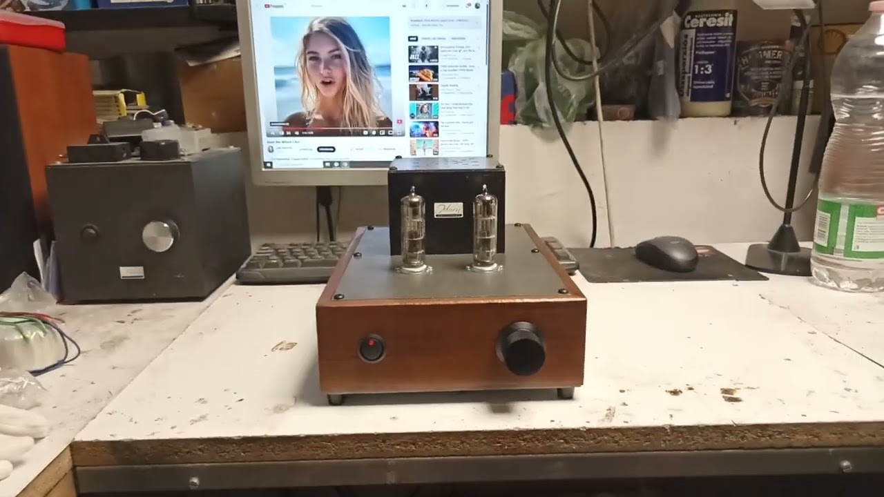 Home made PCL86 tube amplifier 3rd test...