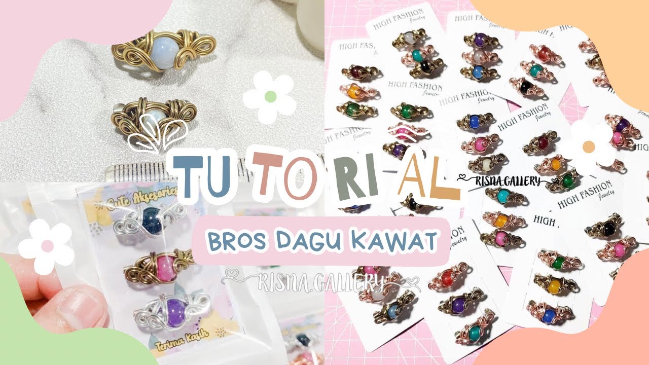 CARA MEMBUAT BROS DAGU CANTIK / WIRE BROOCH TUTORIAL