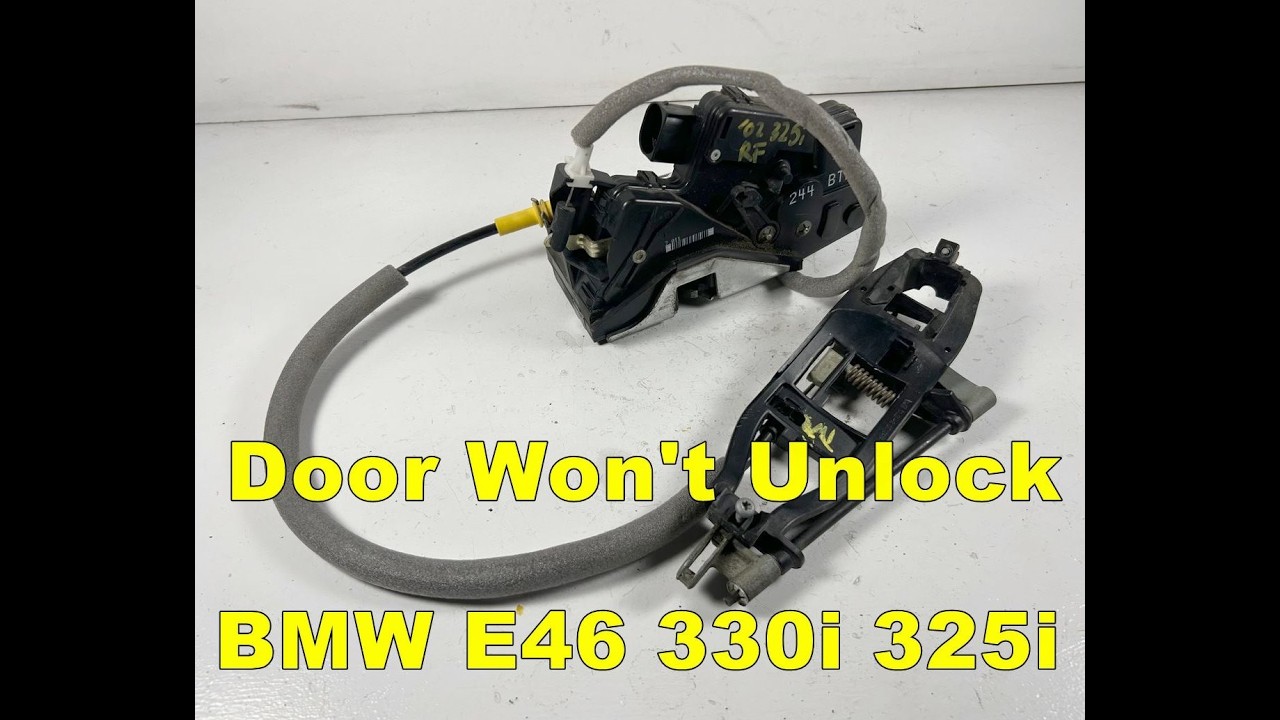 Схема кабеля привода замка дверной ручки BMW E46 330i 323i 325i Sedan
