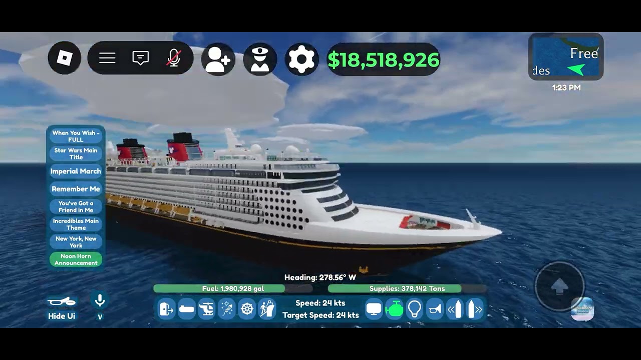 Disney fantasy Horns when sailing to port Everglades 