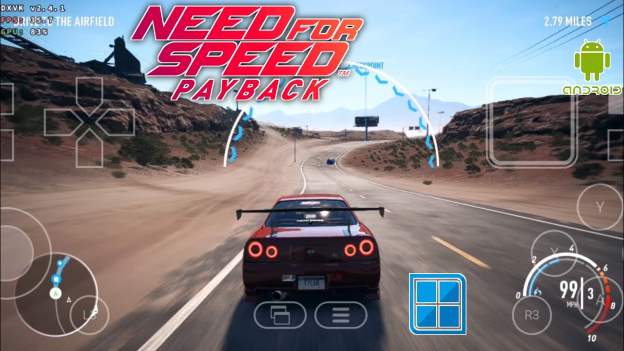 Need For Speed Payback Gameplay (HD) Winlator 10 Beta 2 (Windows Emulator) Android