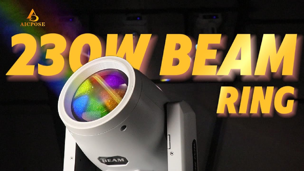 AICPOSE 230W Beam Moving Head Light + Ring Effect | Perfect for Stage & Event Lighting