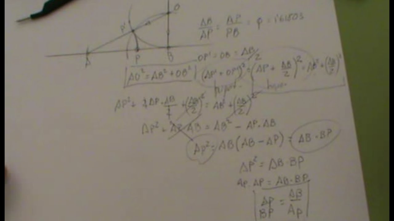 Proporción Áurea: demostración algebraica